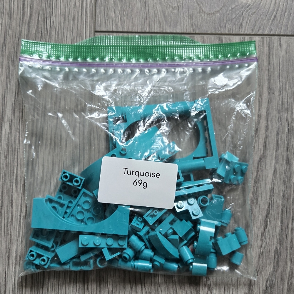 Turquoise Lego Sorted Bulk ~69g